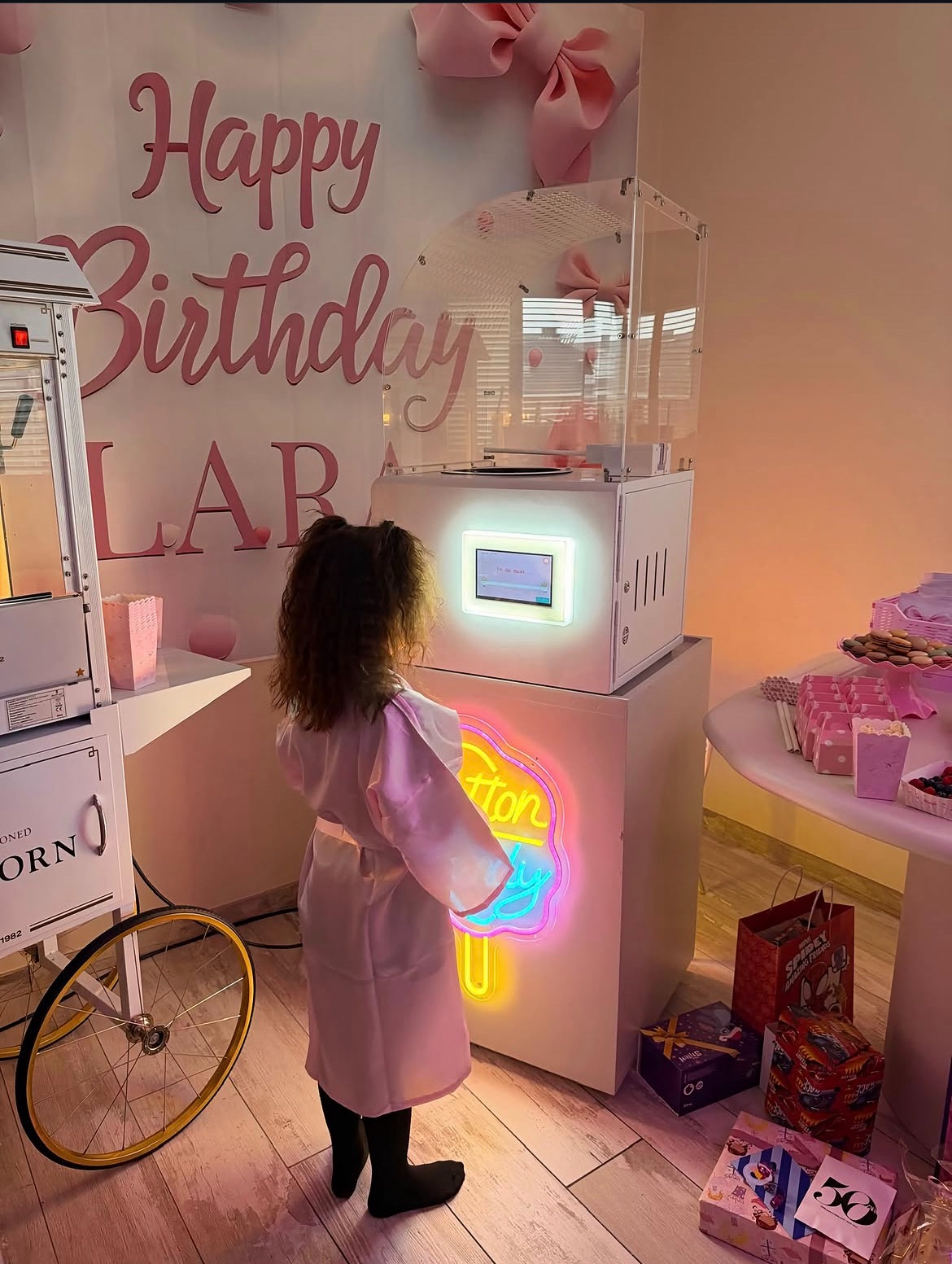 Roze suiker spin machine