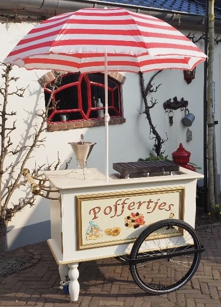 Poffertjeskar met gietijzeren plaat
